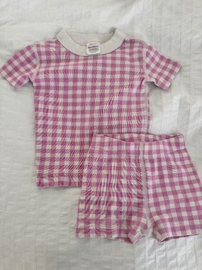 Hanna Andersson Pink Gingham Pajama set (2T)